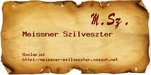 Meissner Szilveszter névjegykártya